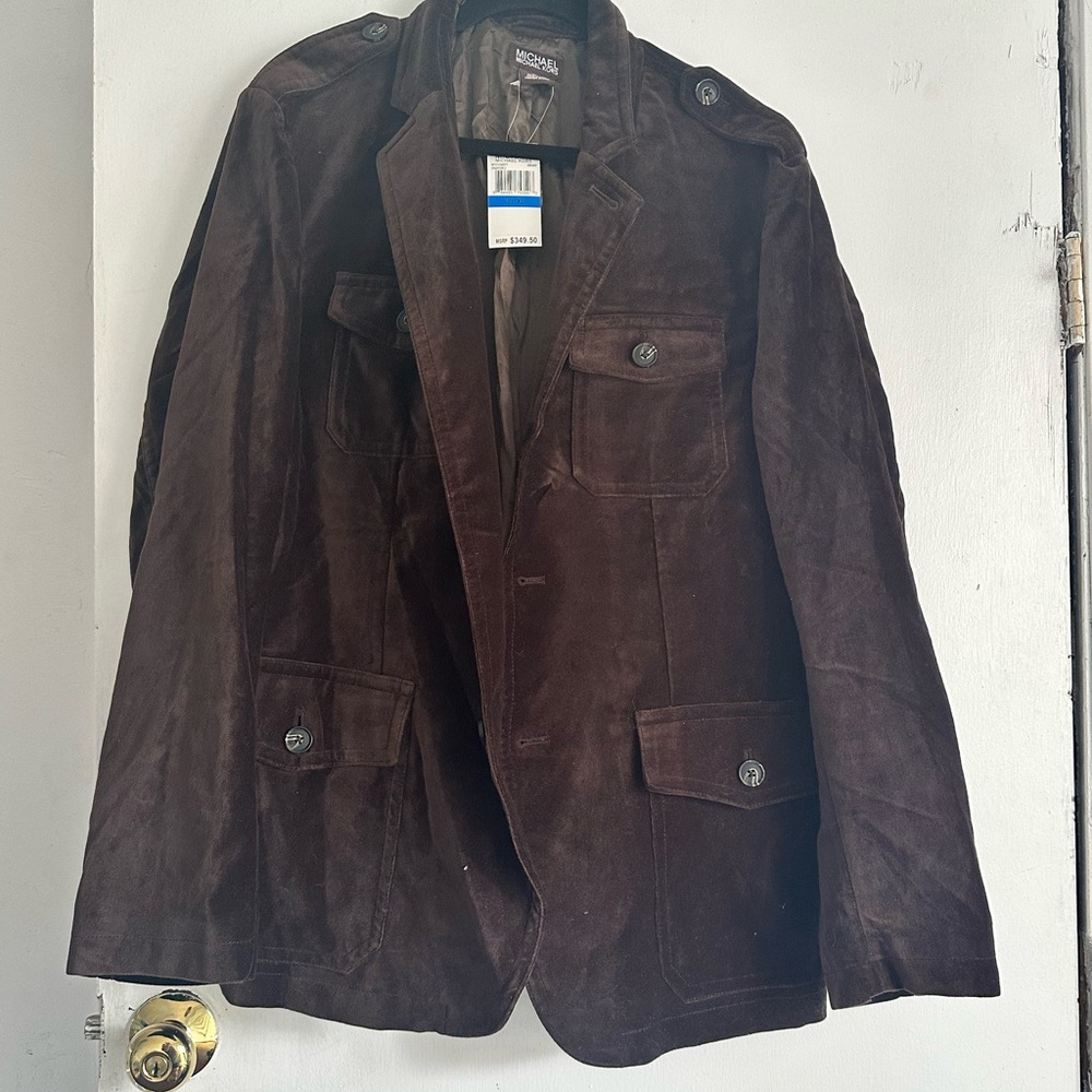 Michael Kors Brown Military Field Jacket